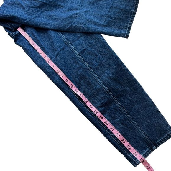 High Rise 90s Style Madewell Balloon Jeans - Dark Blue Denim - Picture 11 of 14